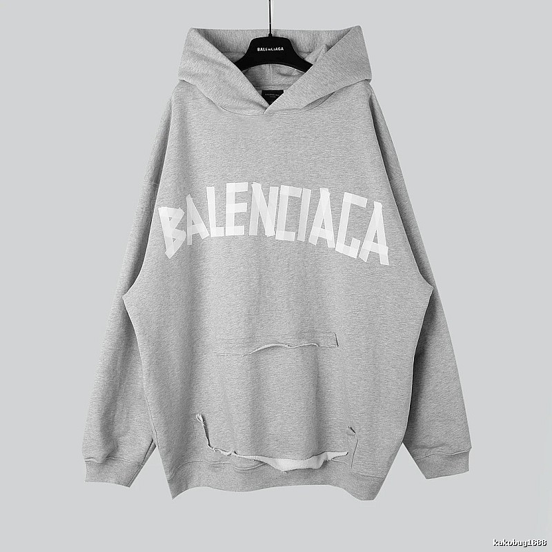Balenciaga letter-style grey sweatshirt