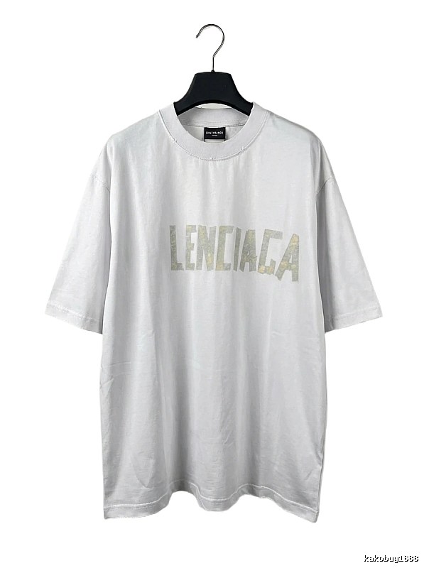 Balenciaga letter-style white T-shirt