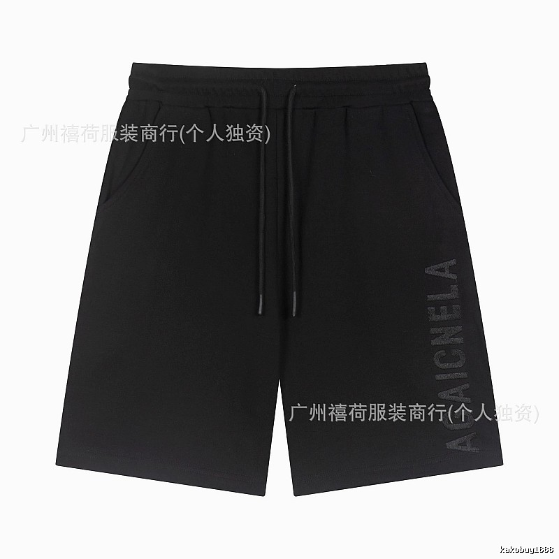 Balenciaga minimalist style black shorts