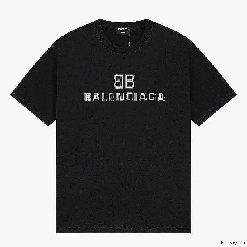 Balenciaga pixel-style black T-shirt