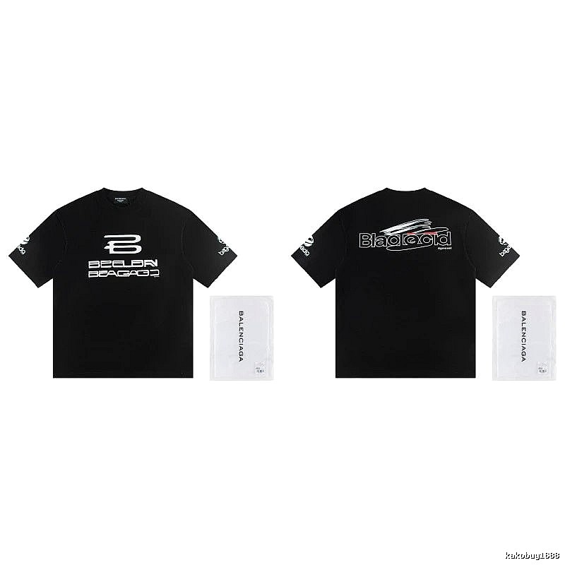 Balenciaga Printed Street Style Black T-shirt