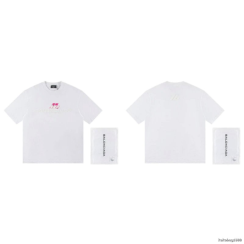 Balenciaga Printed Streetwear-style White T-Shirt