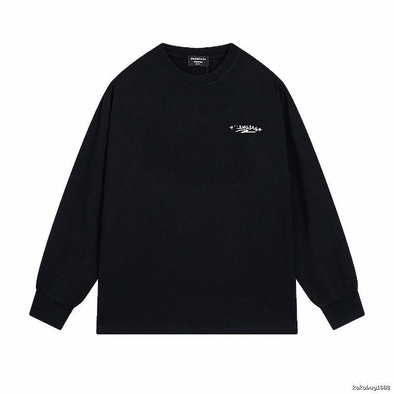 Balenciaga simple style black long-sleeved shirt
