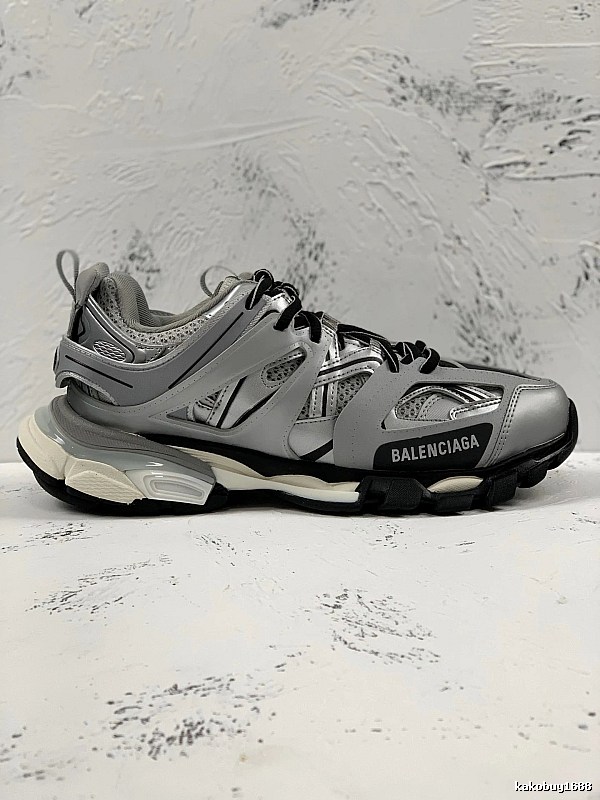 Balenciaga Track Sneaker with Gray Technical Runner Panels Detail