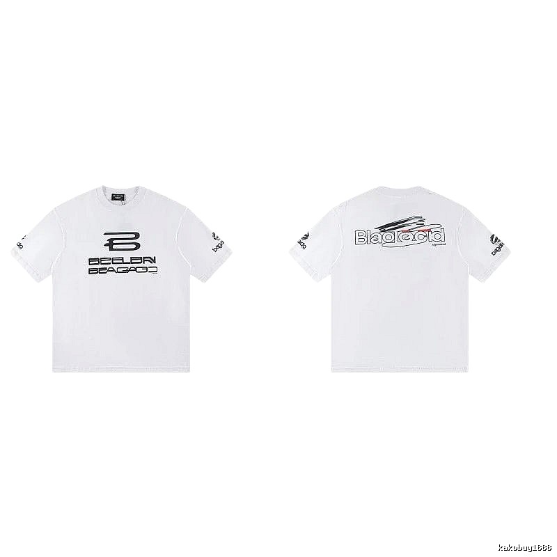 Balenciaga Trendy Racing Print White T-Shirt