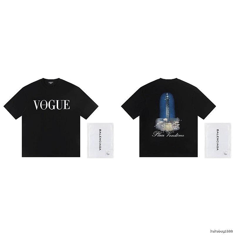 Balenciaga VOGUE Printed Black T-Shirt