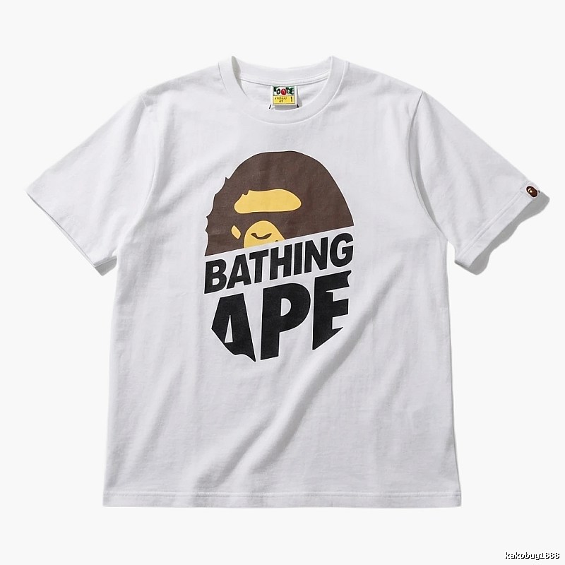 Bape Ape Head Minimalist Style White T-shirt