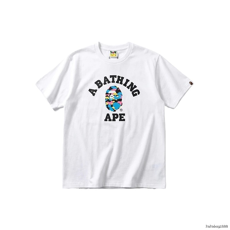 Bape Camouflage Alphabet White T-shirt