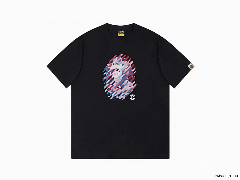 Bape camouflage style black T-shirt