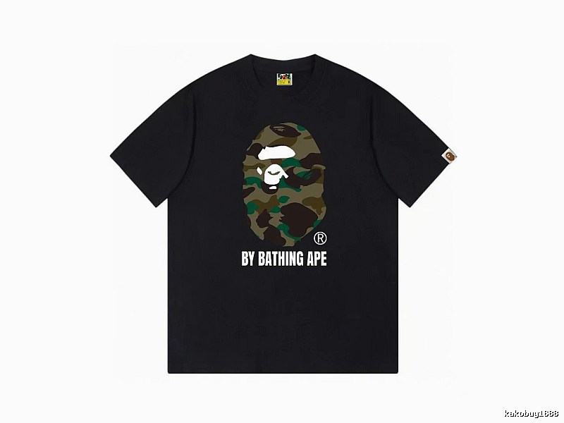 Bape camouflage style black T-shirt