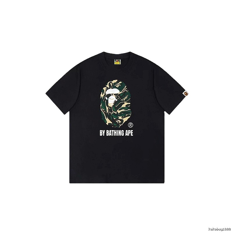 Bape camouflage style black T-shirt