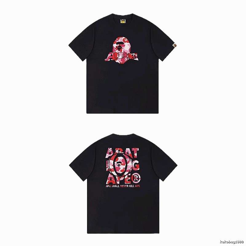 Bape camouflage-style black T-shirt