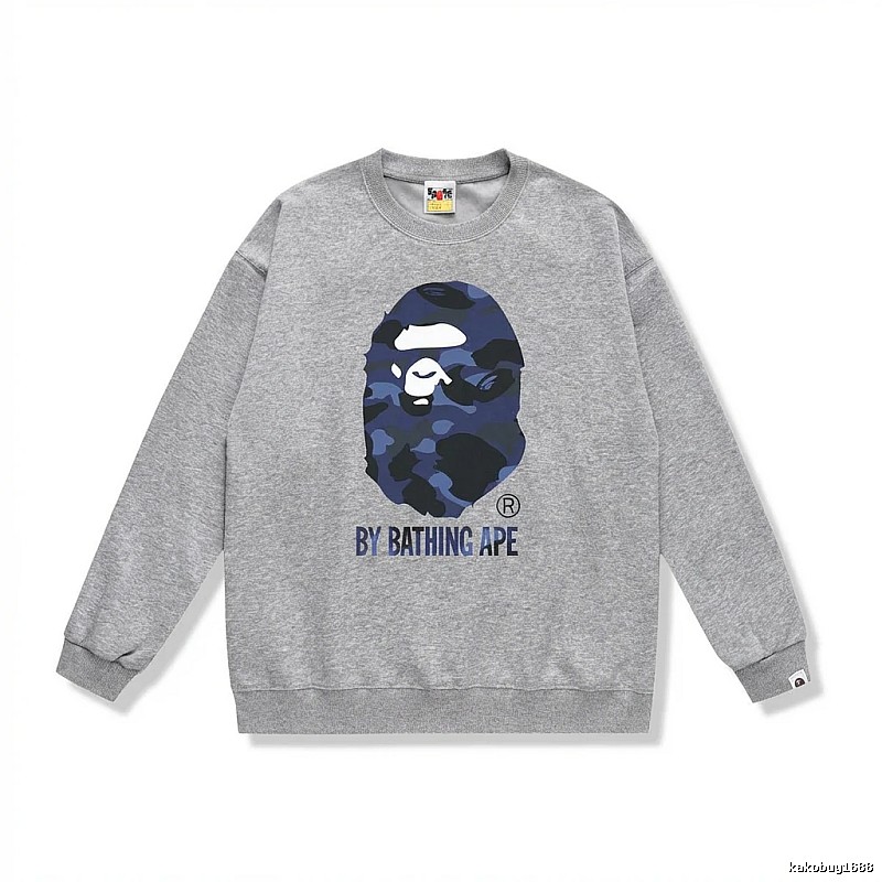 Bape camouflage-style gray sweatshirt