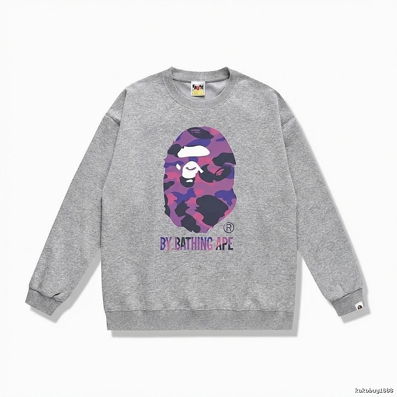 Bape camouflage-style grey sweatshirt