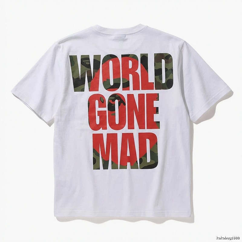 Bape camouflage style white T-shirt