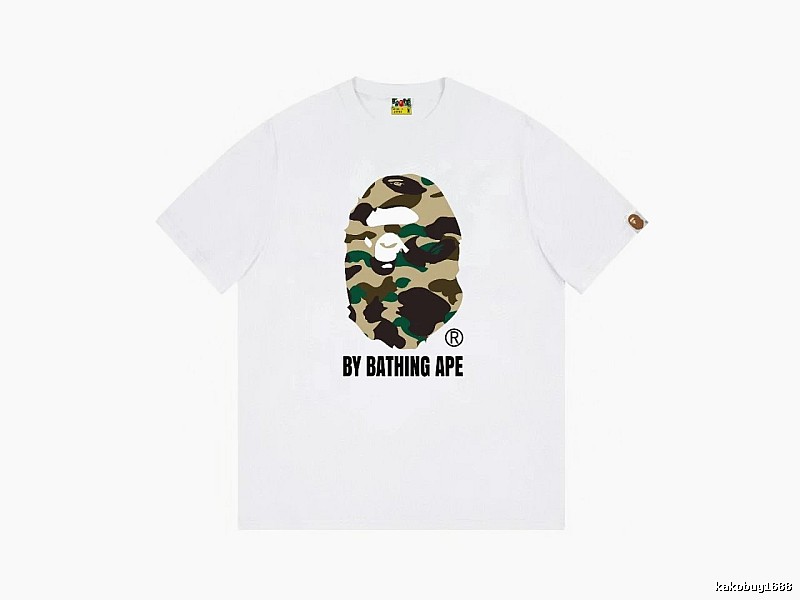 Bape camouflage style white T-shirt