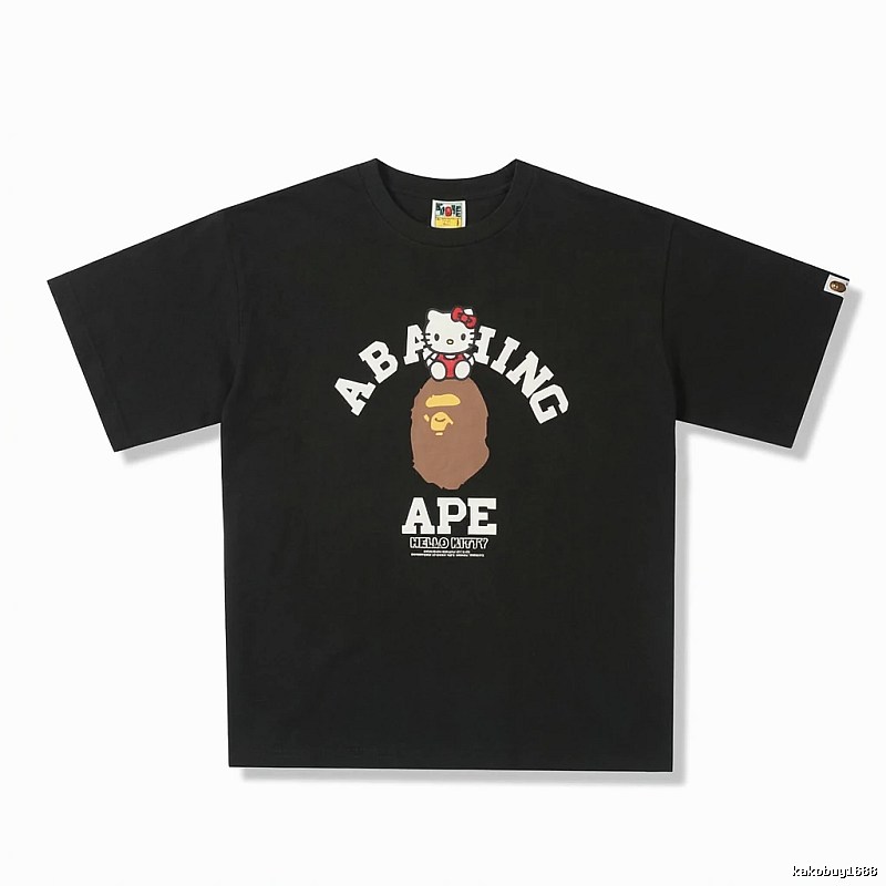 Bape Co-branded Black Trendy T-shirt