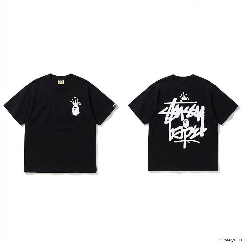 Bape Crown Graffiti Style Short-Sleeve Shirt