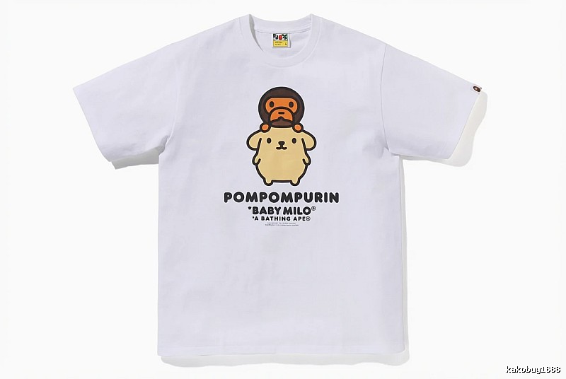 Bape x Pompompurin Co-branded Short-sleeve White