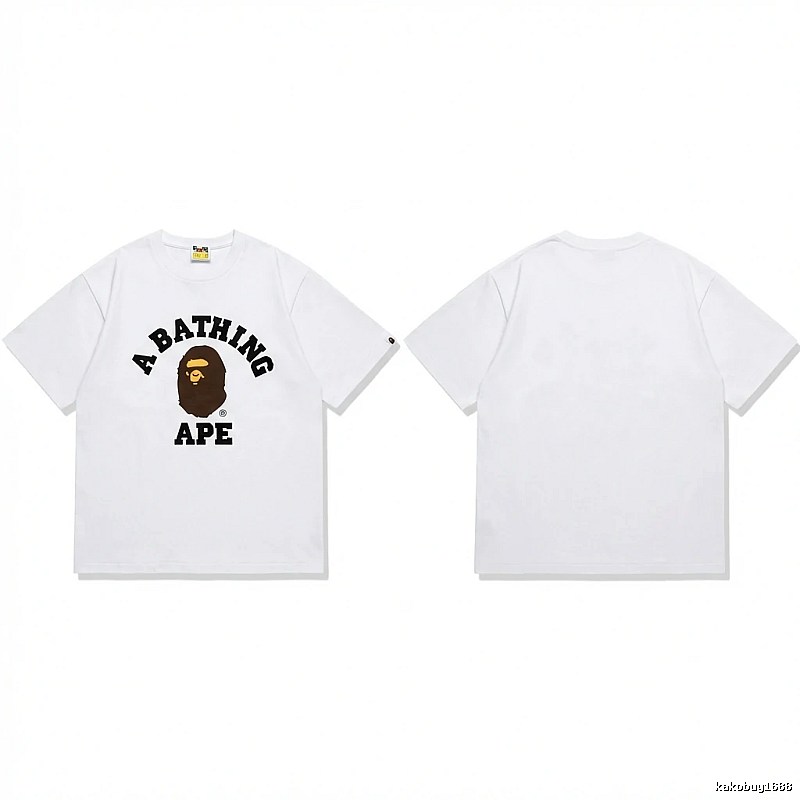 Bape's classic ape head white T-shirt