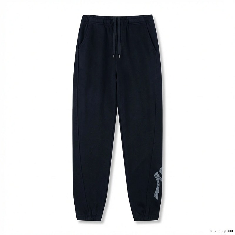 Basic style casual black pants of MLB