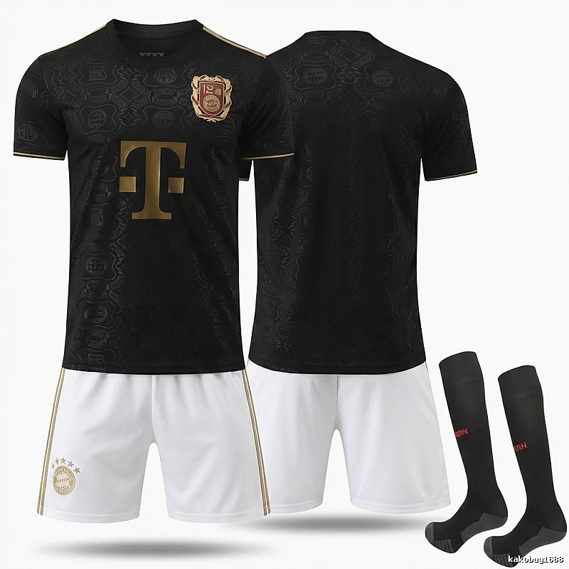 Bayern Munich black gold retro - style jersey