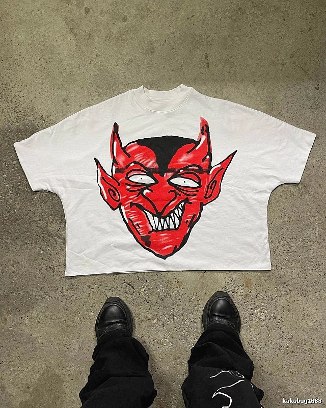 Billionaire Devil Print White T-shirt