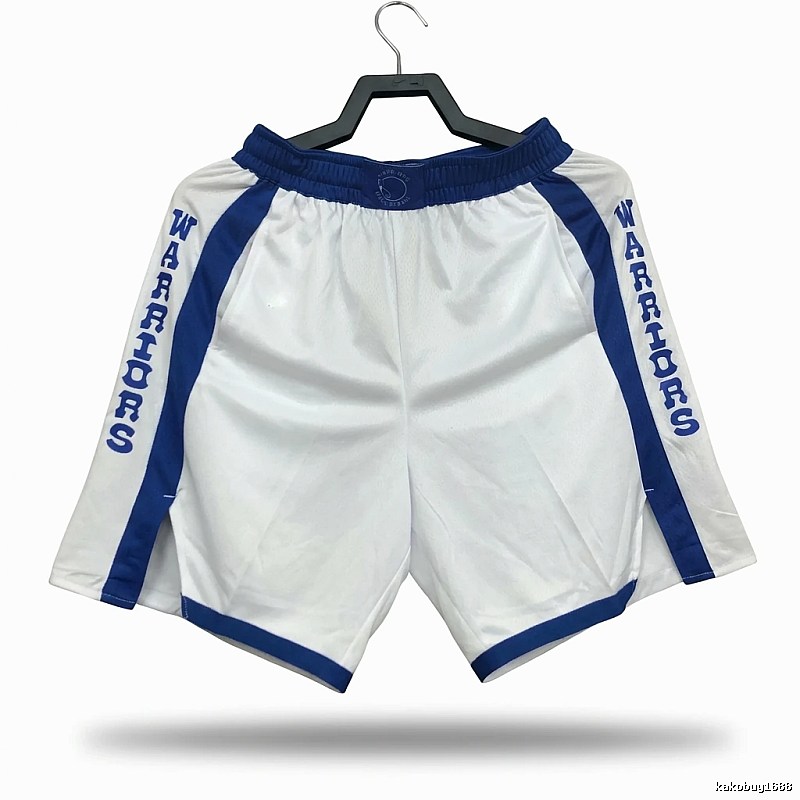 Blue and white sports shorts of the Curry series