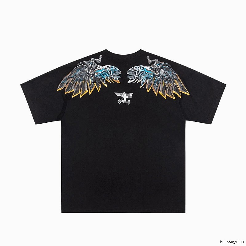 BOY Mechanical Wing Street Style Black Short Sleeve T-Shirt