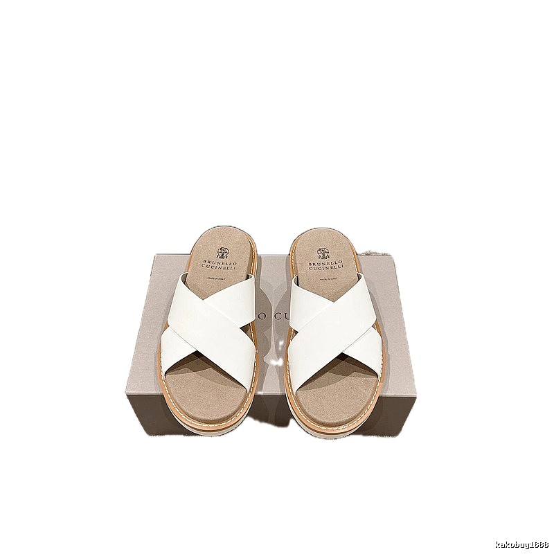Brunello Cucinelli Casual-style White Slides