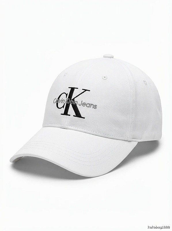 Calvin Klein minimalist style white baseball cap