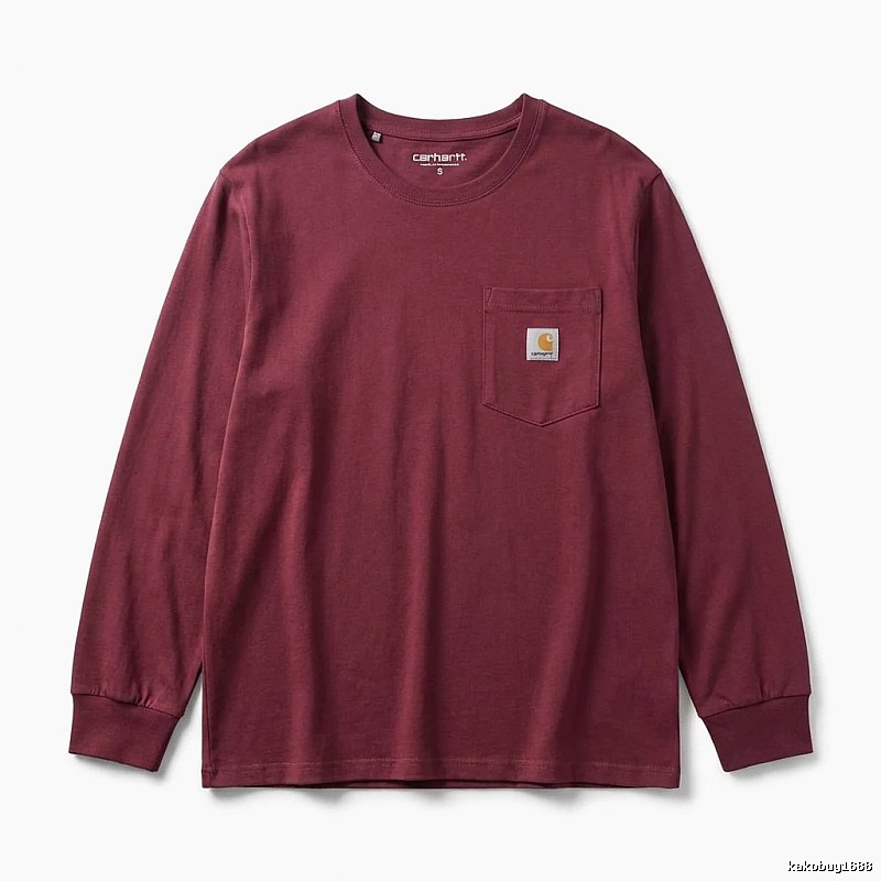 Carhartt basic simple wine red long sleeves