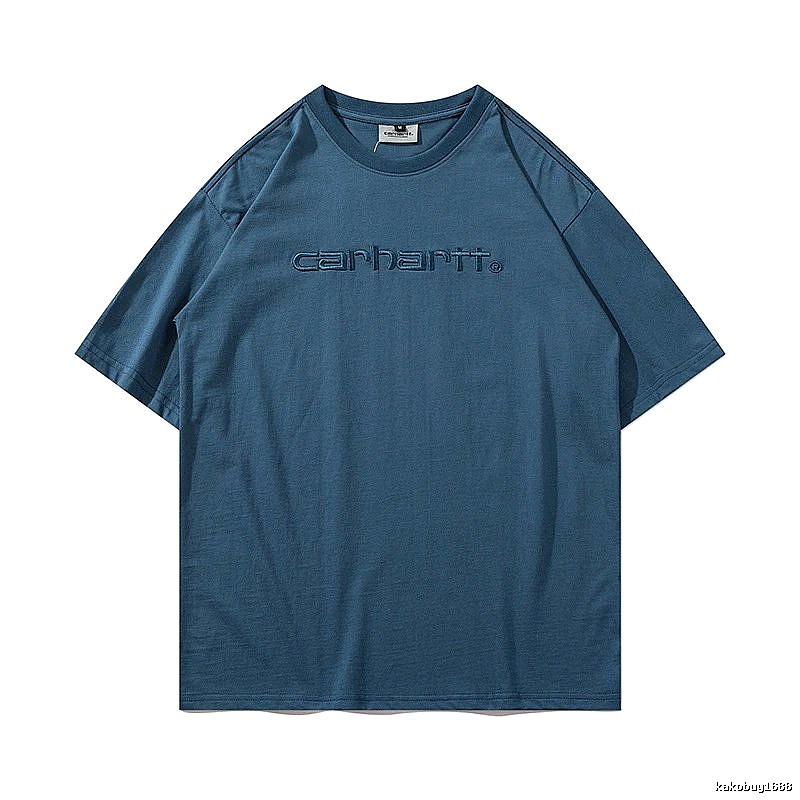 Carhartt Daily Logo T-shirt Light Blue Subtle for City Outfits