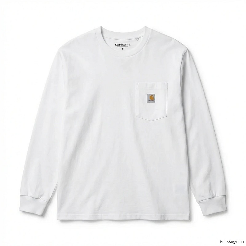 Carhartt minimalist style white long-sleeve