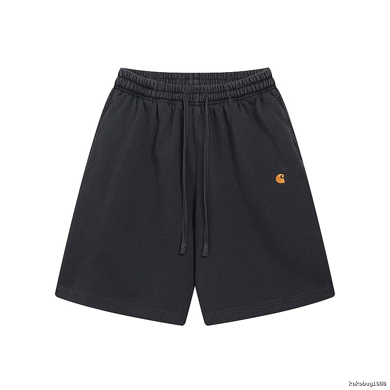 Carhartt Small Logo Workwear Style Carbon Black Casual Shorts