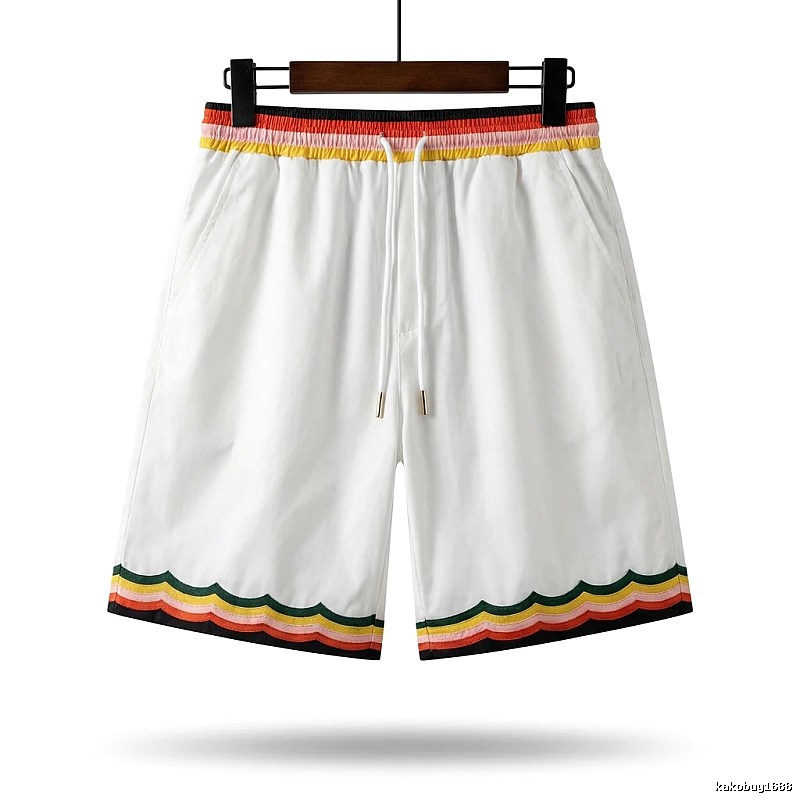 Casablanca Colorful Stripe White Shorts