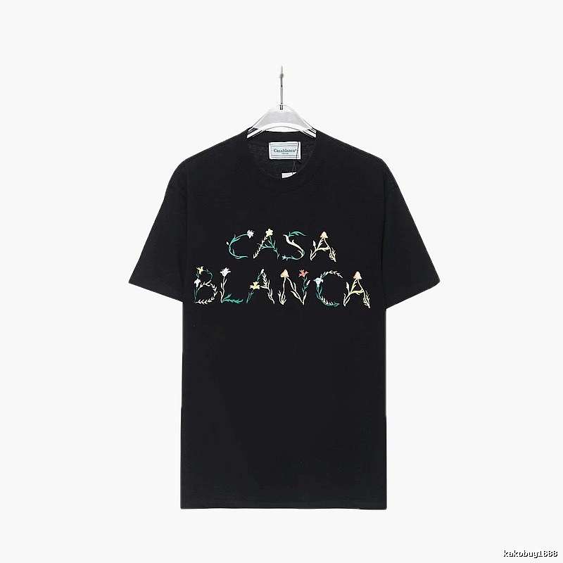 Casablanca Floral Style Black T-shirt