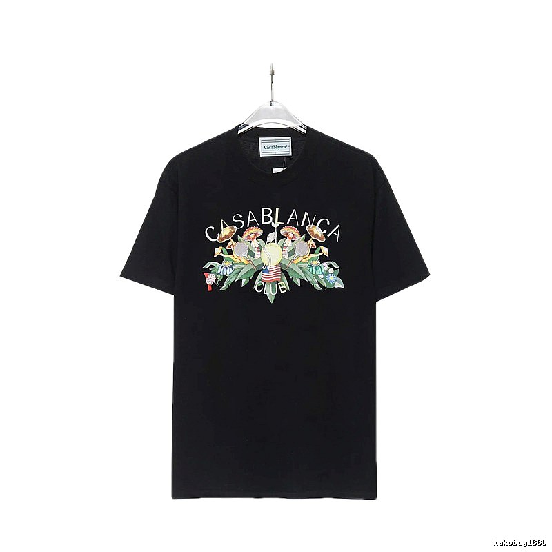 Casablanca - printed casual black T - shirt