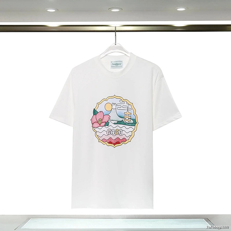 Casablanca - printed Japanese - style white T - shirt