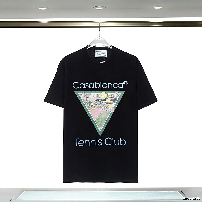 Casablanca Printed Trendy Black T-shirt