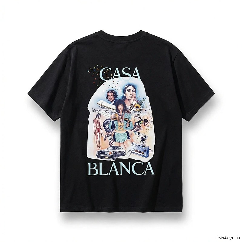 Casablanca retro style black T-shirt
