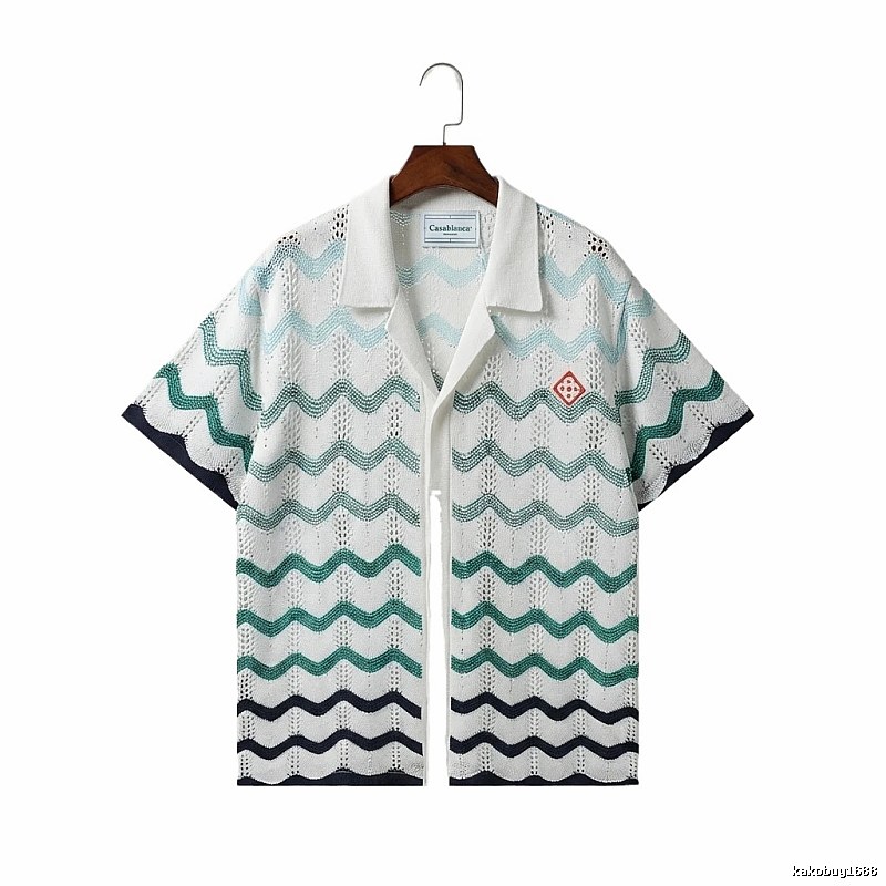 Casablanca wavy retro white shirt