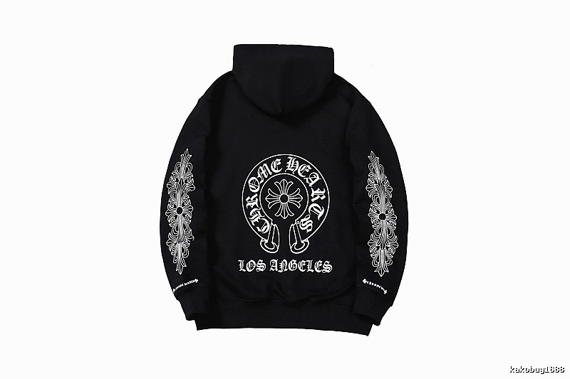 Chrome Hearts 2088-26 Black Cross Graphic Hoodie Streetwear Look