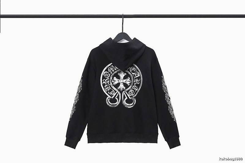 Chrome Hearts 2089-53 Black Cross Graphic Hoodie Minimal Look