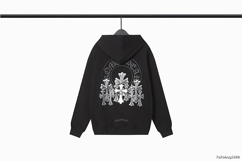 Chrome Hearts 2089-72 Black Cross Graphic Hoodie Easy Pairing