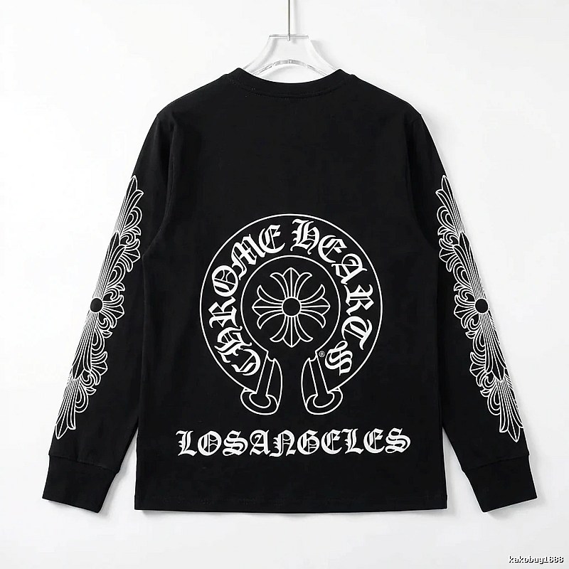 Chrome Hearts Cross Flower Dark Style Black Long Sleeve