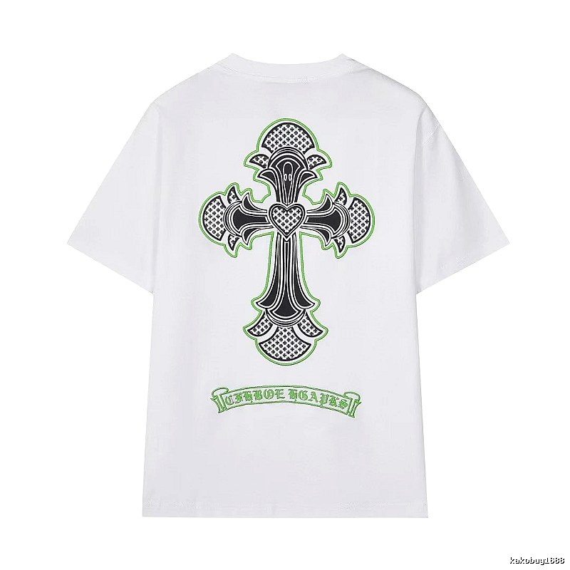Chrome Hearts Cross Print Street Style White T-Shirt