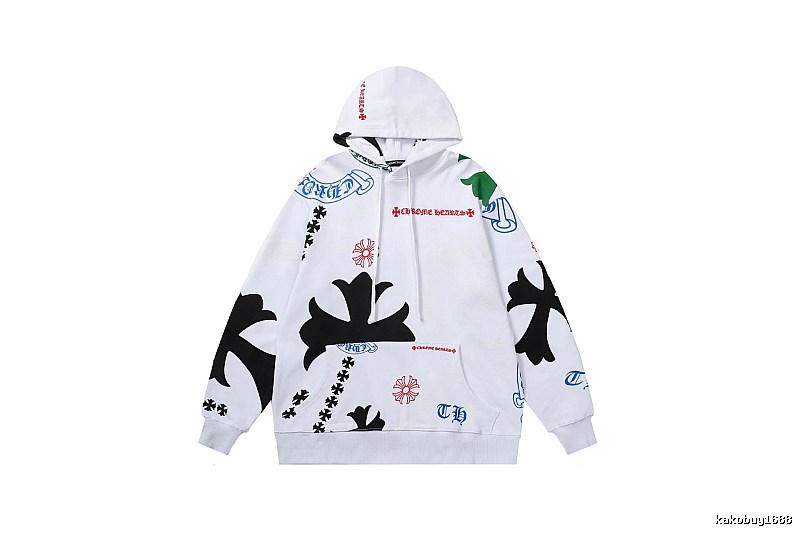 Chrome Hearts Gift Ready Cross graphic hoodie Black Blue Cross with Fresh Pattern