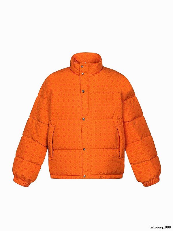 Chrome Hearts orange printed down jacket