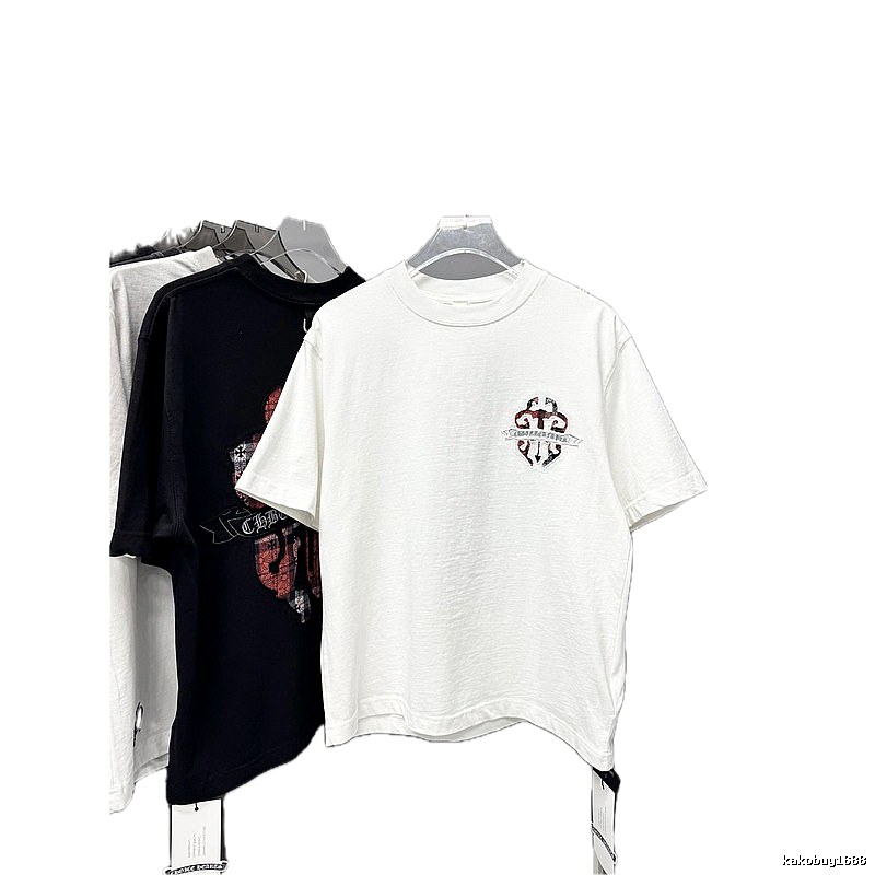Chrome Hearts Patchwork Cross Street Style White T-Shirt